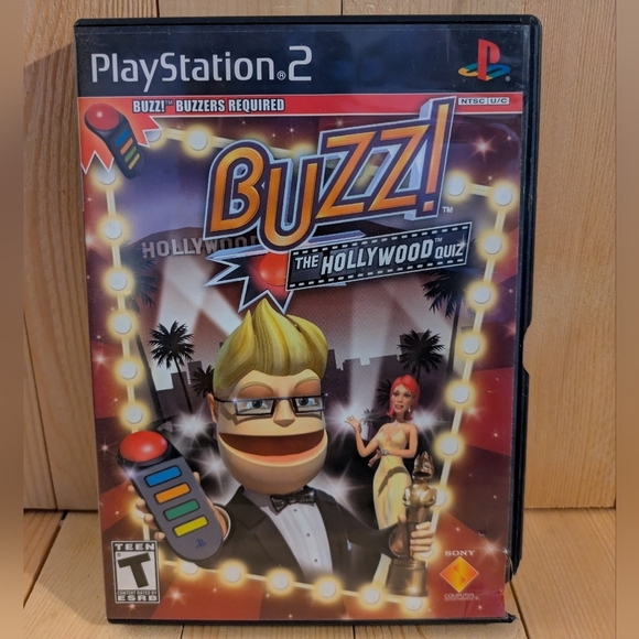 Buzz! The Hollywood Quiz for Sony 2 - PlayStation Used - Picture 1 of 5